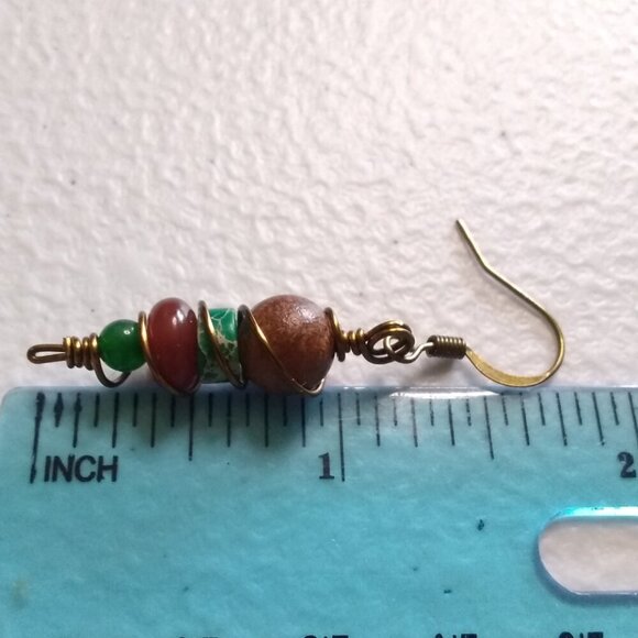 ๐๐๐ 3/$25!!! Wire Wrapped Fall Earrings - Short Stack - Lightweight + Unique - Picture 6 of 8